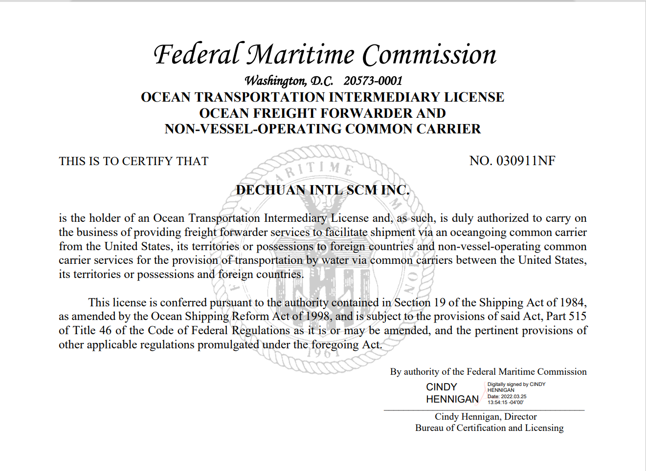FMC License